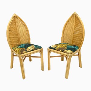 Vintage Rattan Chairs, 1980s, Set of 2