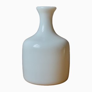 White Glass Vase, 1950s