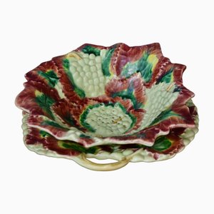 Barbotine Fruit Dish, France, 1940s