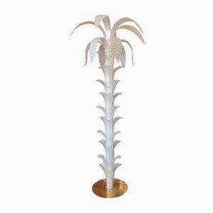 Vintage Opalino Palm Tree Murano Glass Floor Lamp by Simoeng