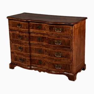 Baroque Chest of 4 Drawers in Walnut, 1750s