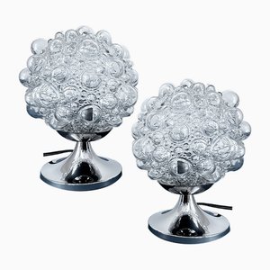 Lampes de Bureau Vintage en Verre Bullé de Limburg Leuchten, Set de 2