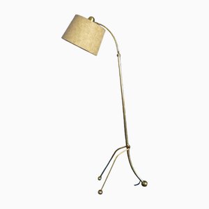 Mid-Century Brass Tripod Floor Lamp, 1950s