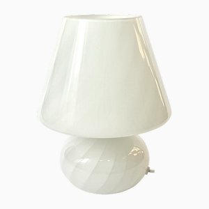 Vintage Italian Glass Mushroom Table Lamp