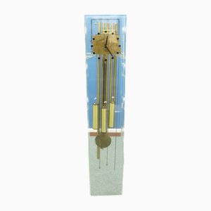 Horloge Space Age en Verre Acrylique et Laiton de Kieninger, 1970s