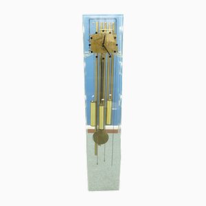 Space Age Acrylic Glass & Brass Clock from Kieninger, 1970s