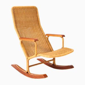 Rocking Chair Mid-Century Moderne par Dirk Van Sliedregt pour Gebroeders Jonkers