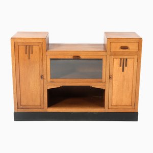 Art Deco Modernist Oak Credenza or Sideboard, 1920s