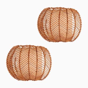 Spanish Wicker Wall Sconces, Set of 2
