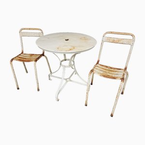 Mobilier de Jardin Bistro, 1950s, Set de 3