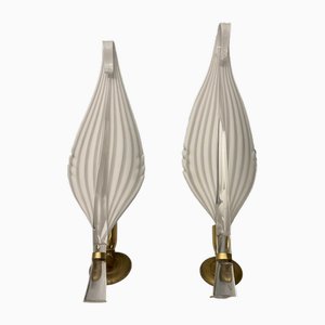Large Venetian Murano Glass Sconces from Seguso, 1960s, Set of 2