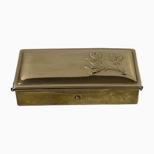 Art Deco Pill Box in Brass, 1930s