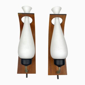 Lámparas de pared de Stilnovo, Italia, años 50. Juego de 2