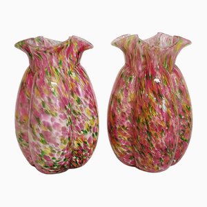 Crystal Vases, Italy, 1940s, Set of 2
