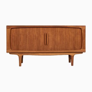 Dänisches Mid-Century Sideboard mit Rolltüren aus Teak von Johannes Andersen für Silkeborg, 1960er