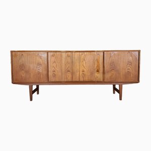 Credenza in teak con ante scorrevoli, Danimarca, anni '60