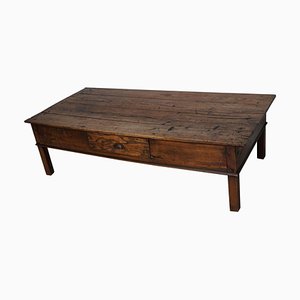 Large 19th Century Spanish Farmhouse Coffee Table in Chestnut