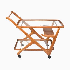 Italian Bar or Serving Cart Trolley attributed to Cesare Lacca for Cassina, 1950s