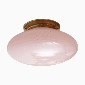 Lampada da soffitto in vetro di Murano di Alfredo Barbini, anni '70