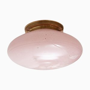 Lámpara de techo de cristal de Murano de Alfredo Barbini, años 70