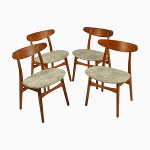 Oak Ch30 Dining Chairs attributed to Hans J. Wegner for Carl Hansen & Son, 1954, Set of 4