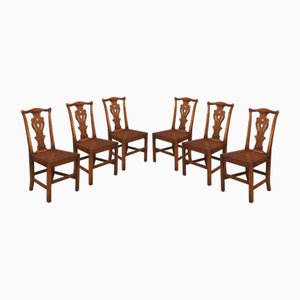 Oak Dining Chairs, 1890s, Set of 6