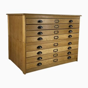 Plan Chest with Brass Cup Handles, 1930s