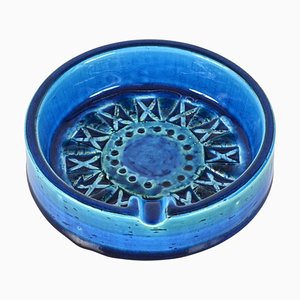 Mid-Century Ashtray in Blue Rimini Ceramic, 1960s