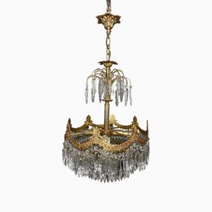 French Cascading Chandelier in Crystal