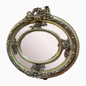 Specchio a sezione ovale in stile francese