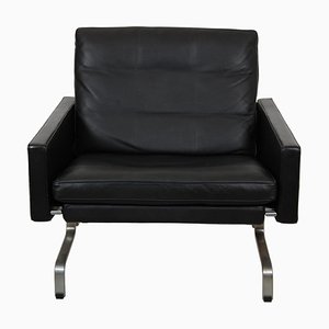 Fauteuil Pk-31/1 en Cuir Noir par Poul Kjærholm, 1999