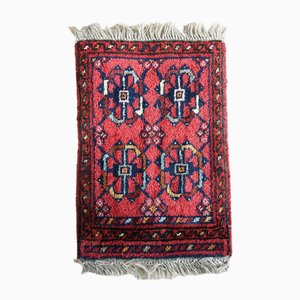 Petit Tapis Afghan en Laine Rouge