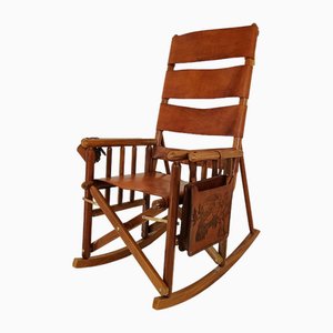 Safari Rocking Chair with Leather