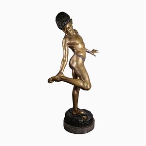 Bronzeskulptur eines Kindes, 1900er