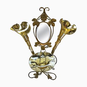 Porte-fleurs Art Déco en Verre de Murano, Italie, 19ème Siècle