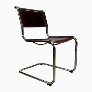 Mid-Century S33 Chair in Leather by Mart Stam & Marcel Breuer for Thonet