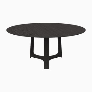 Table de Salle à Manger Jaspe Moderne en Chêne Noir par Collector Studio