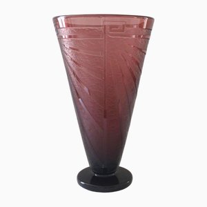 Vase en Verre par Charles Schneider, 1920s