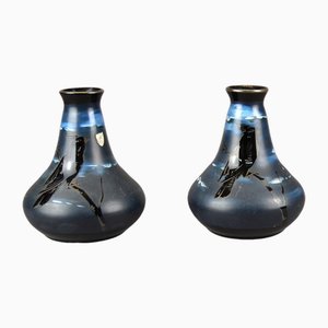 Art Nouveau Glass Vases from Afors, Sweden, 1920s, Set of 2