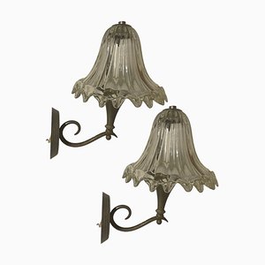 Murano Glass Barovier Sconces by Ercole Barovier, 1940s, Set of 2