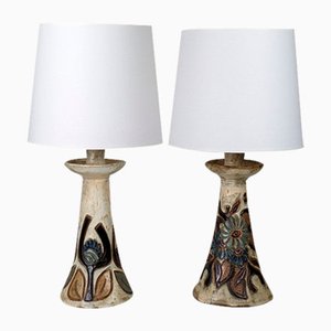 Sandstone Table Lamps by Dubois, Belgium, 1970s, Set of 2