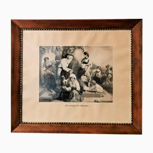 The Fateful Reunion, 19th Century, Engraving, Framed