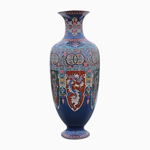Große japanische Cloisonné Vase, 19. Jh., 1890er