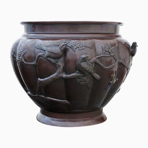Vaso giapponese in bronzo, XIX secolo