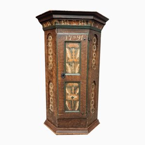 18th Century Corner Cabinet, Sweden, 1791