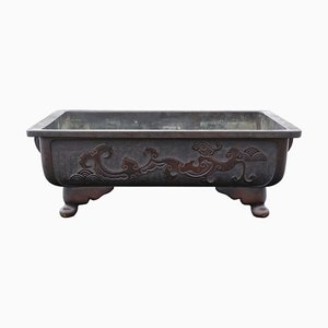 Vaso da fiori grande in bronzo, Giappone, metà XIX secolo