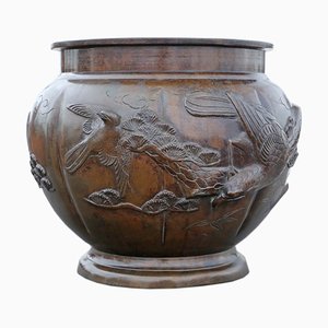 Große japanische Jardinière aus Bronze, 19. Jh.