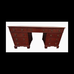 Victorian English Desk in Flaming Mahogany