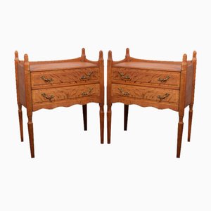 Nightstands in Oak attributed to Henning Henry Kjærnulf, Denmark, 1960s, Set of 2