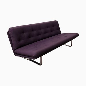 Lila & Chrom 3-Sitzer Sofa von Kho Liang Ie & Wim Crouwel für Artifort, 1968